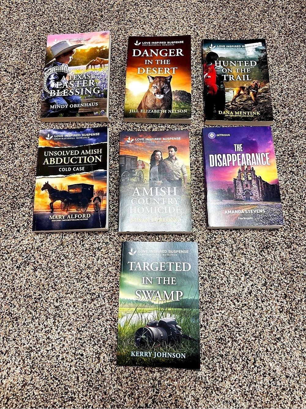 7 Love Inspired Suspense Novels Harlequin Romance Novels EUC